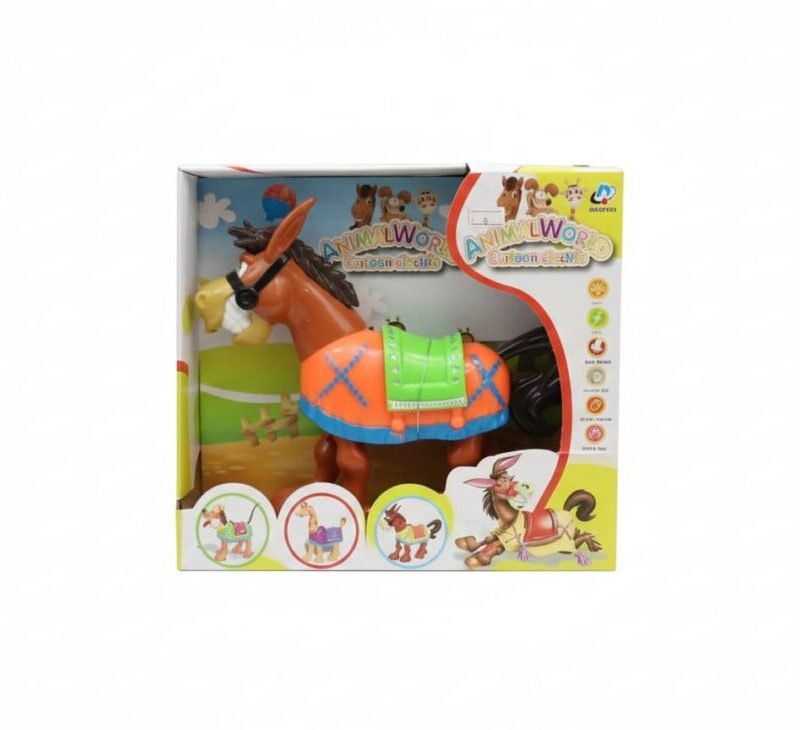 Animal World Cartoon Electric Horse Toy