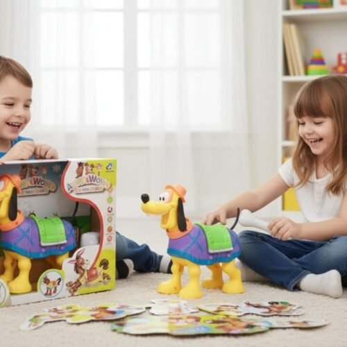 Animal World Cartoon Electric Ride-On Dog Toy