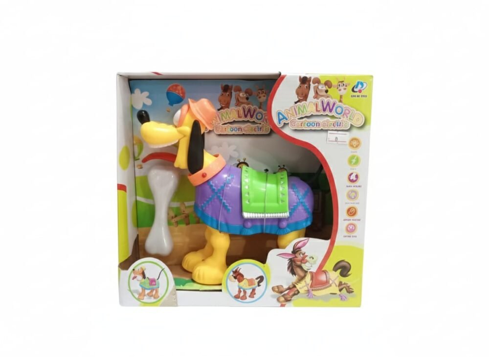 Animal World Cartoon Electric Ride-On Dog Toy