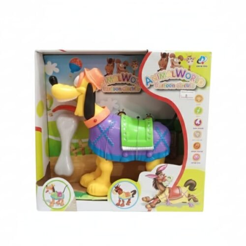 Animal World Cartoon Electric Ride-On Dog Toy