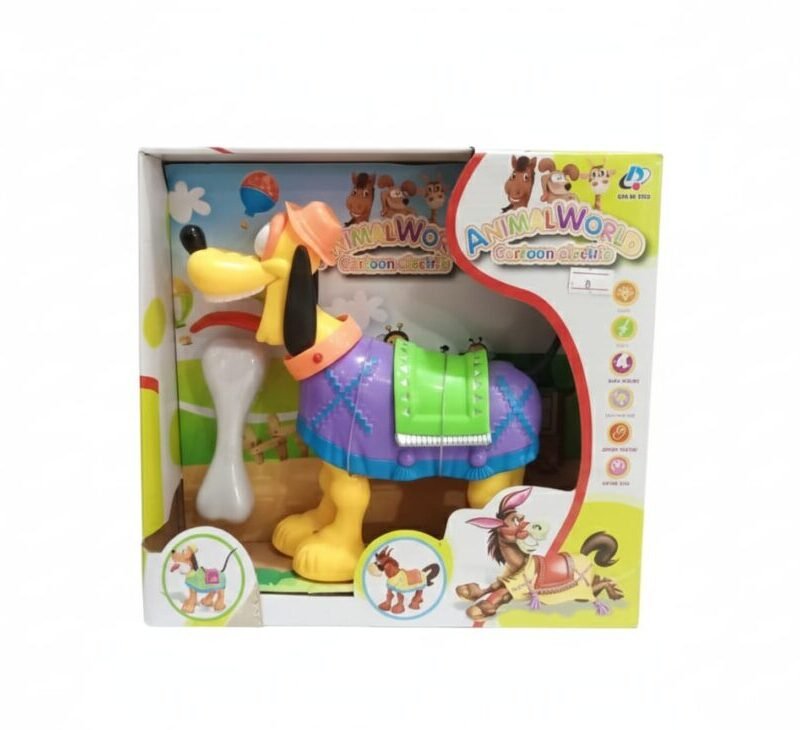 Animal World Cartoon Electric Ride-On Dog Toy