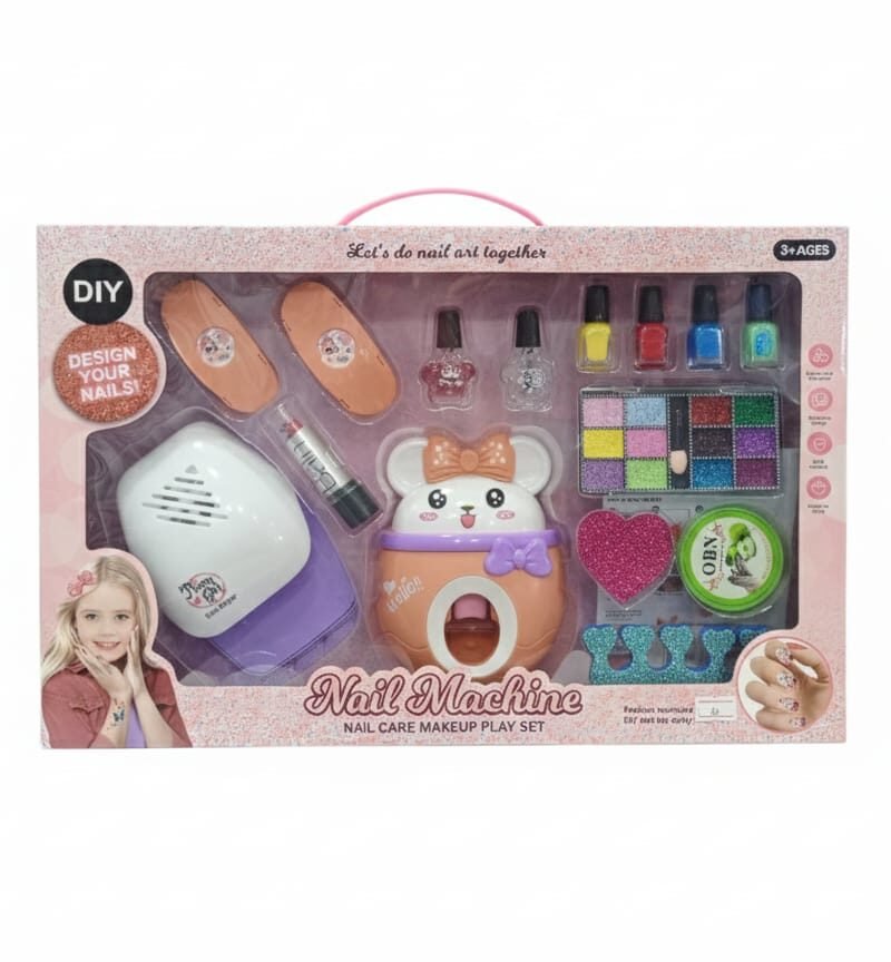 DIY Nail Machine & Nail Care Makeup Play Set