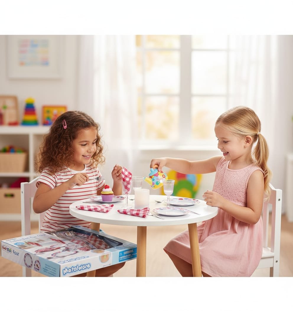 Metalware Table Set For Four (21 Pcs)