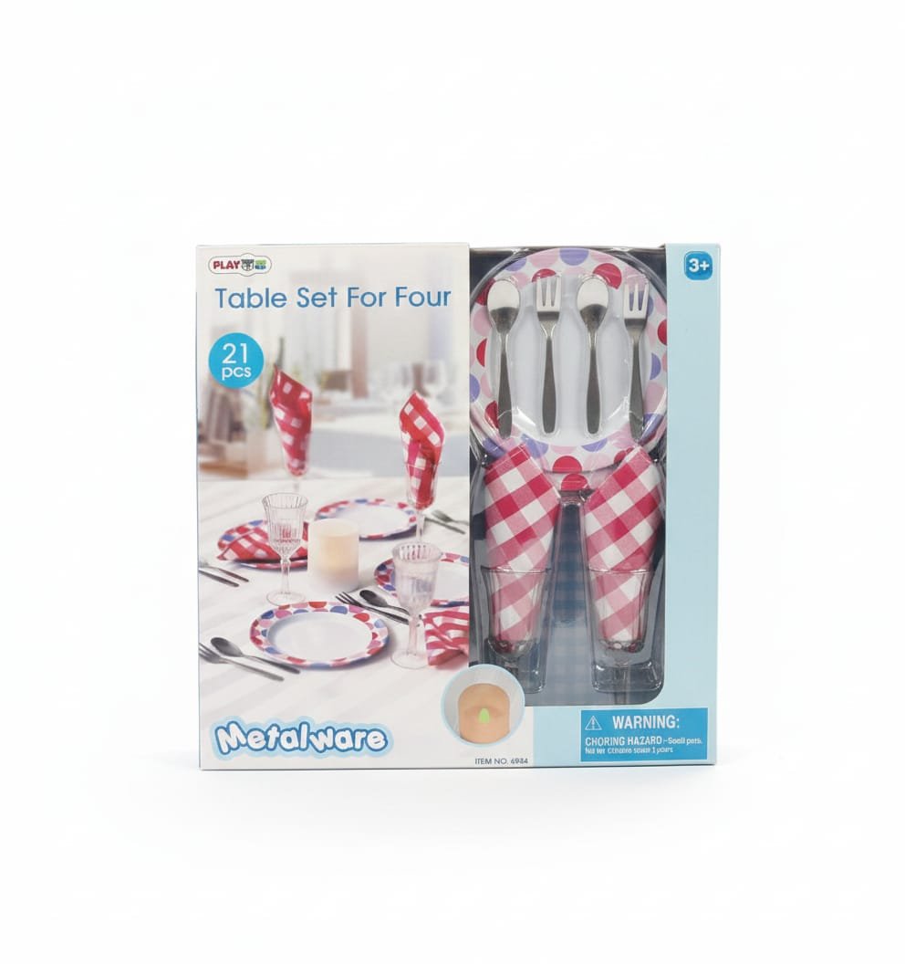 Metalware Table Set For Four (21 Pcs)