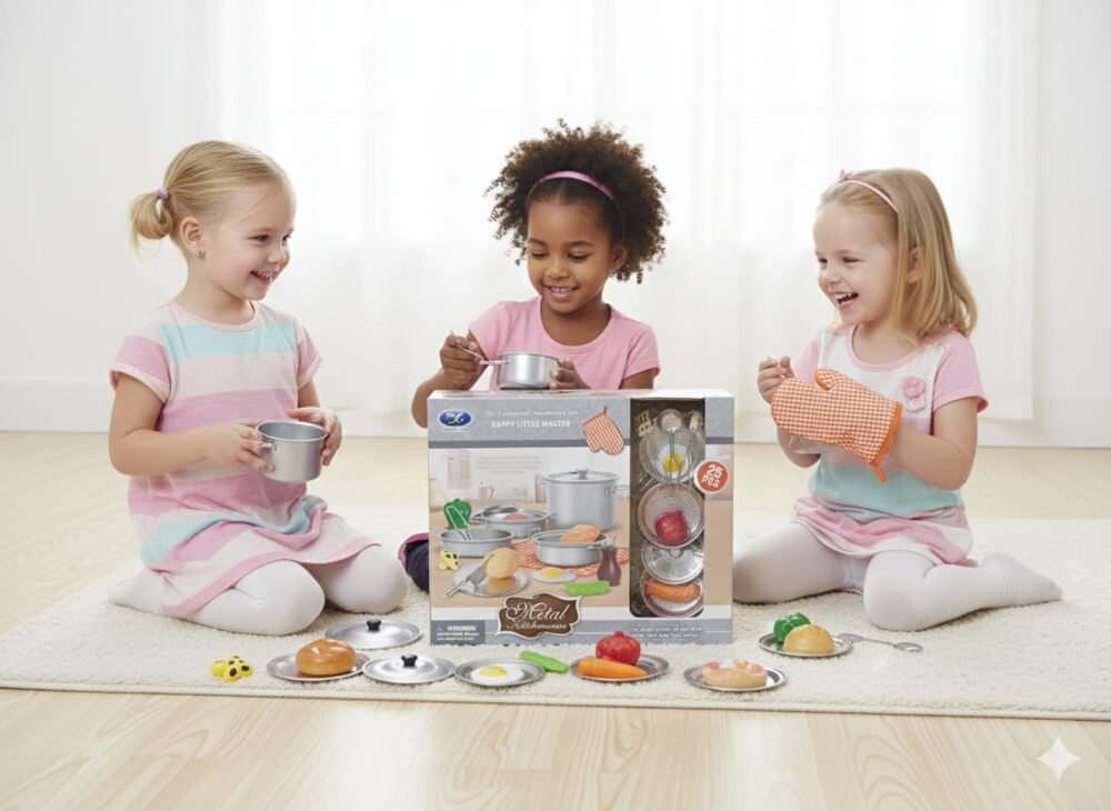 Happy Little Master Metal Kitchenware Toy Set