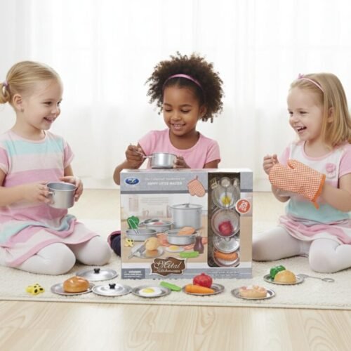 Happy Little Master Metal Kitchenware Toy Set