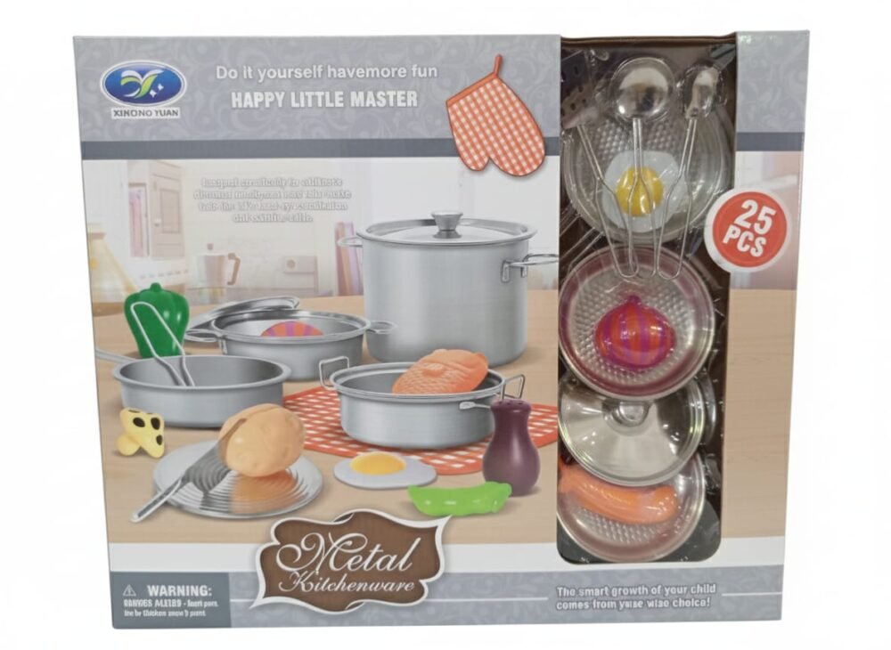 Happy Little Master Metal Kitchenware Toy Set