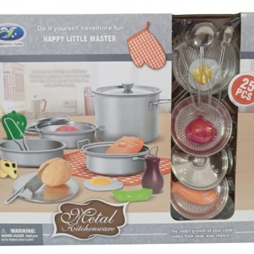 Happy Little Master Metal Kitchenware Toy Set
