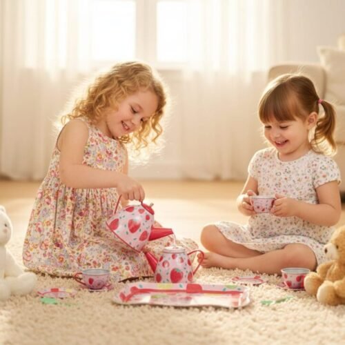 WhatsApp Image 2025-12-06 at 1.53.00 PM (1) Delightful Strawberry Children's Tin Tea Set