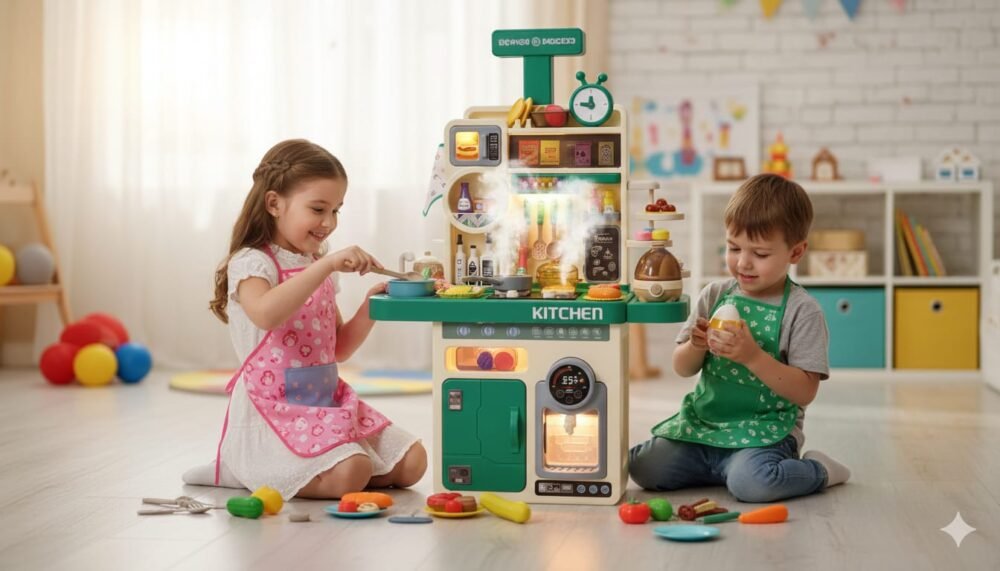 Kids' Simulation Spraying Kitchen Playset