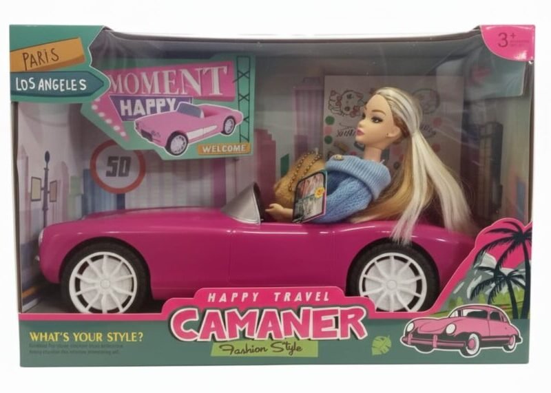 Happy Travel Camaner Fashion Doll and Convertible Car Set