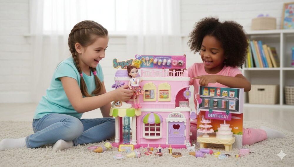 Bella Fun Play House and Shopping Store Playset