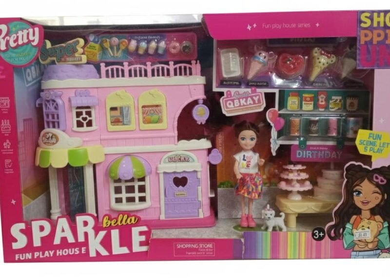 Bella Fun Play House and Shopping Store Playset