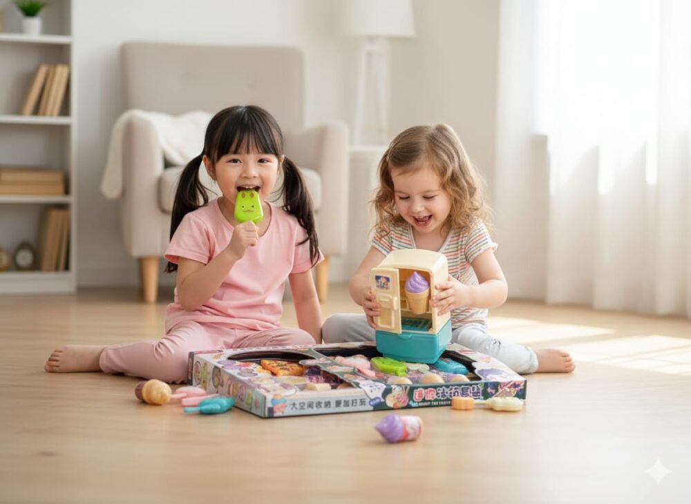 Fun-Filled Mini Fridge & Ice Cream Play Set