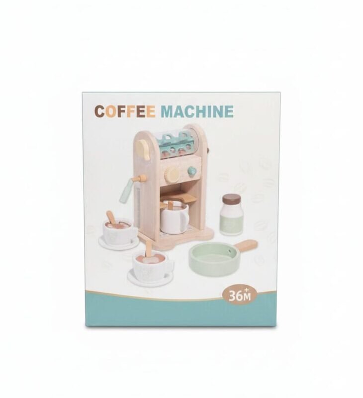 Wooden Coffee Machine Play Set