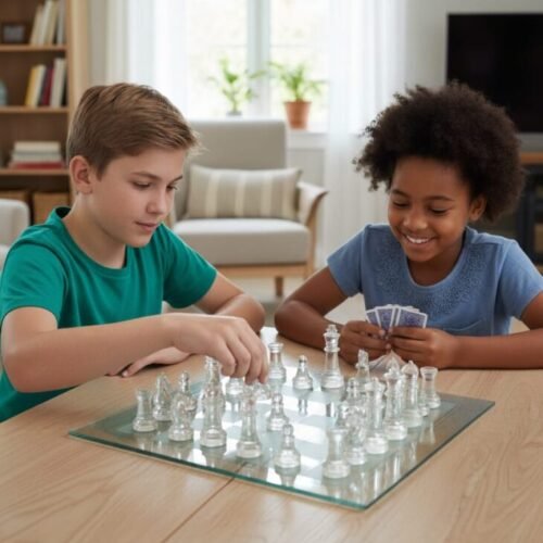 Elegant Glass Chess Set