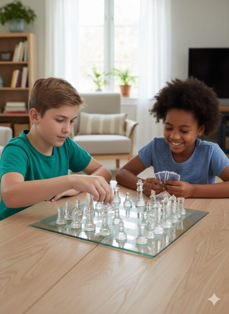 Elegant Glass Chess Set