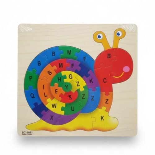 Wooden Snail Alphabet Learning Puzzle