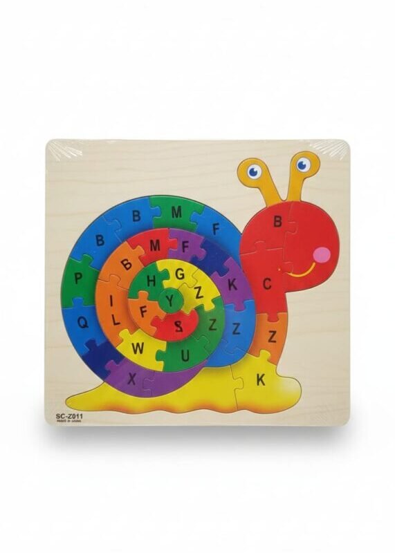 Wooden Snail Alphabet Learning Puzzle
