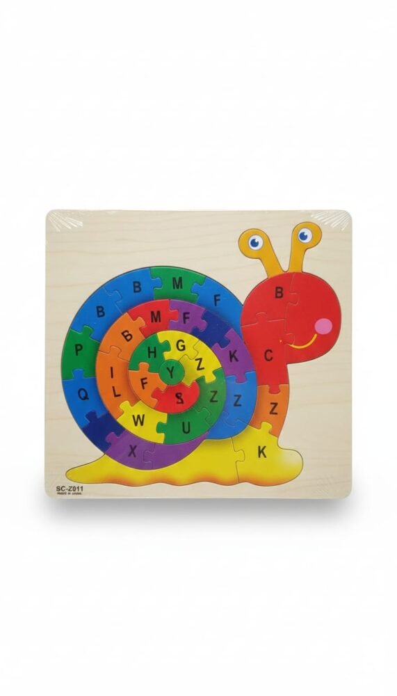 Wooden Snail Alphabet Learning Puzzle