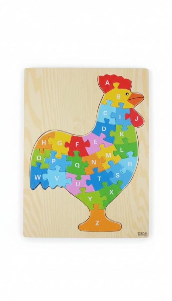 WhatsApp Image 2025-12-09 at 1.42.03 PM Wooden Rooster Alphabet Puzzle