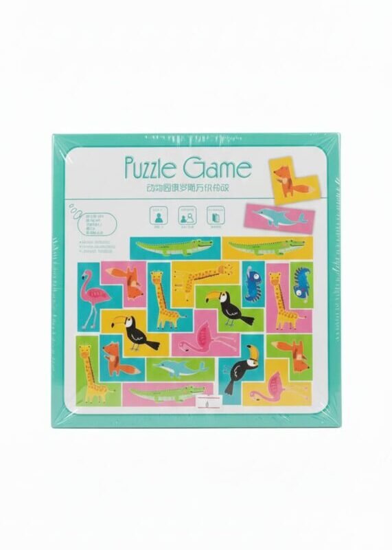 Animal Picture Block Sliding Puzzle Game