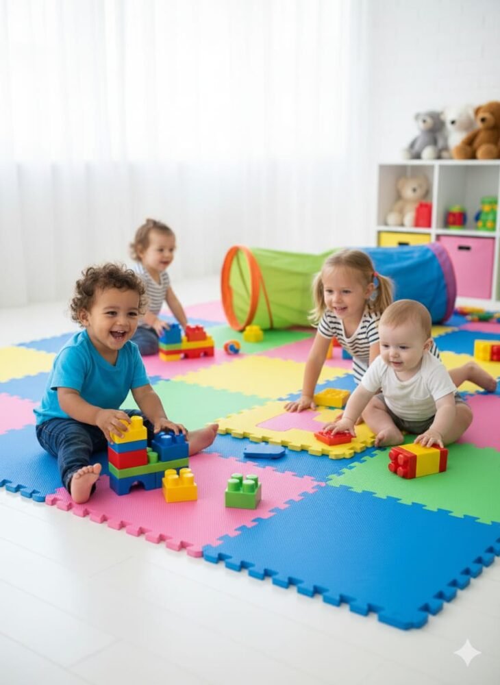 Colorful Interlocking Foam Play Mats