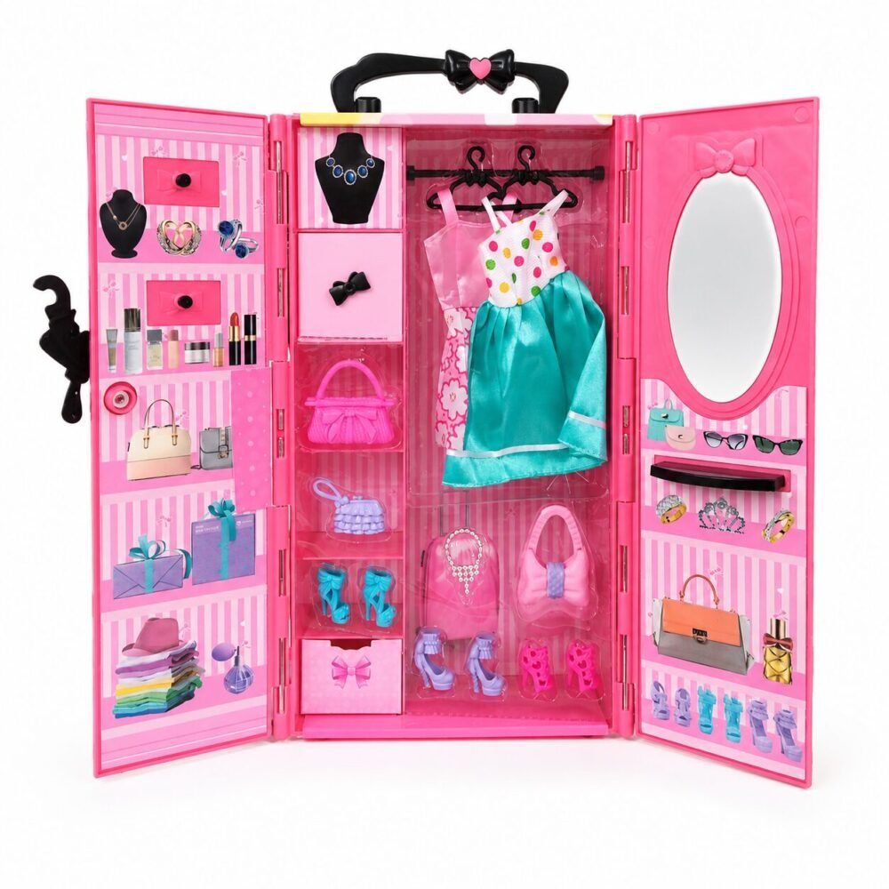 "DANY" Happy Wardrobe Fashion Doll Set 30 cm (Ages 3+) - دمية أزياء مع خزانة ملابس