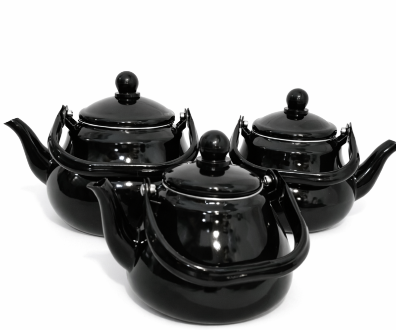 GeBe 3pcs Enamel kettle set - طقم أباريق شاي