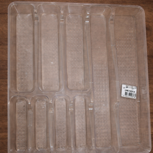 منظم أدراج بلاستيك شفاف متعدد الأقسام