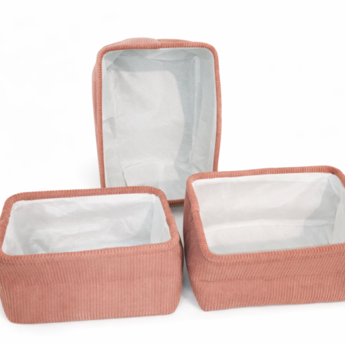 سلال تخزين قماشية مجموعة من 3 قطع