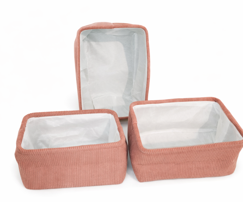 سلال تخزين قماشية مجموعة من 3 قطع