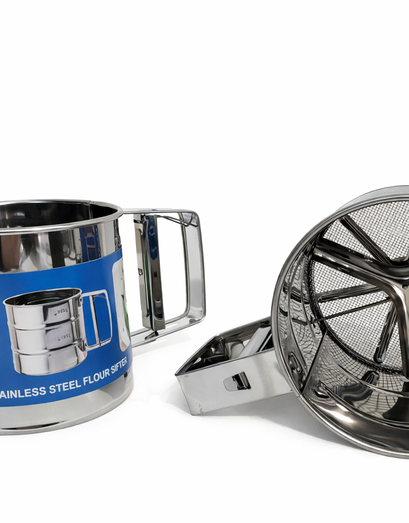file_0000000019dc720a9e841a30bae3517e 5Cup Stainless Steel Flour Sifter - منخل للطحين مع ضغط يدوي