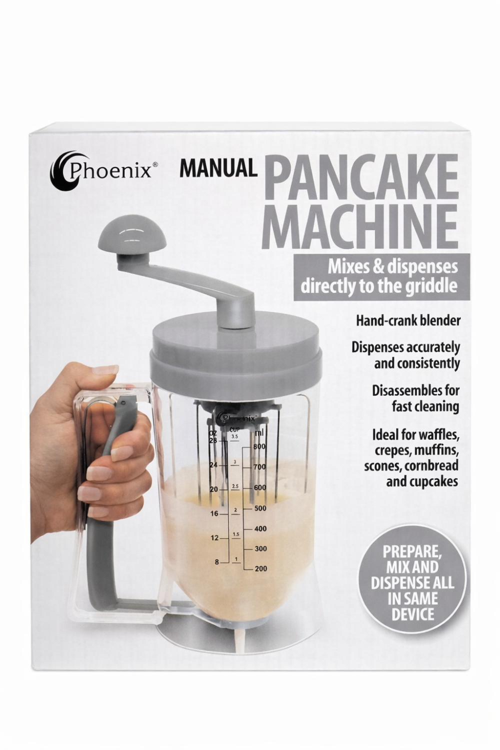 Manual Pancake Machine" Phoenix" - خلاط و صب البانكيك يدوي