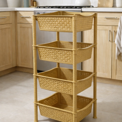 سلة خضار مستطيله 4 طوابق