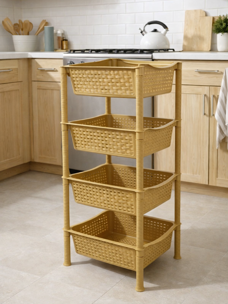 سلة خضار مستطيله 4 طوابق