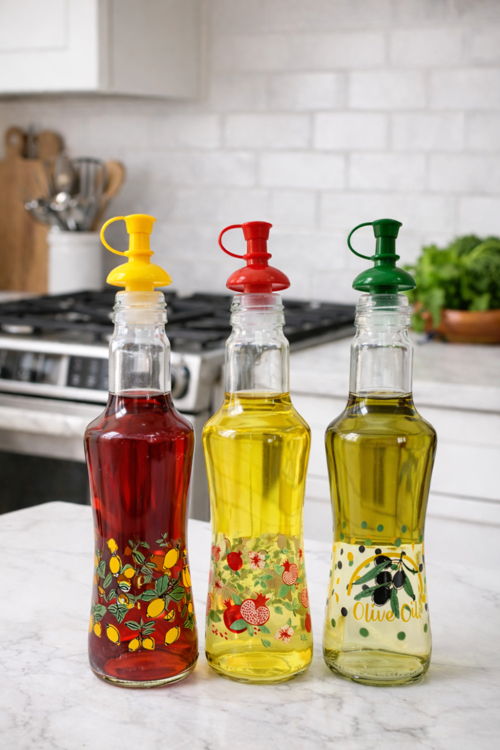 Sigma Glass " set 3 pcs " - زجاج للزيت والخل