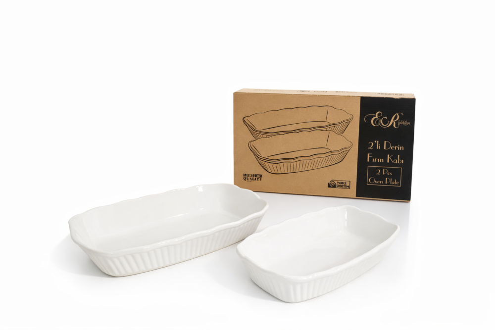2 Pcs Oven Plate - طقم أواني فرن سيراميك
