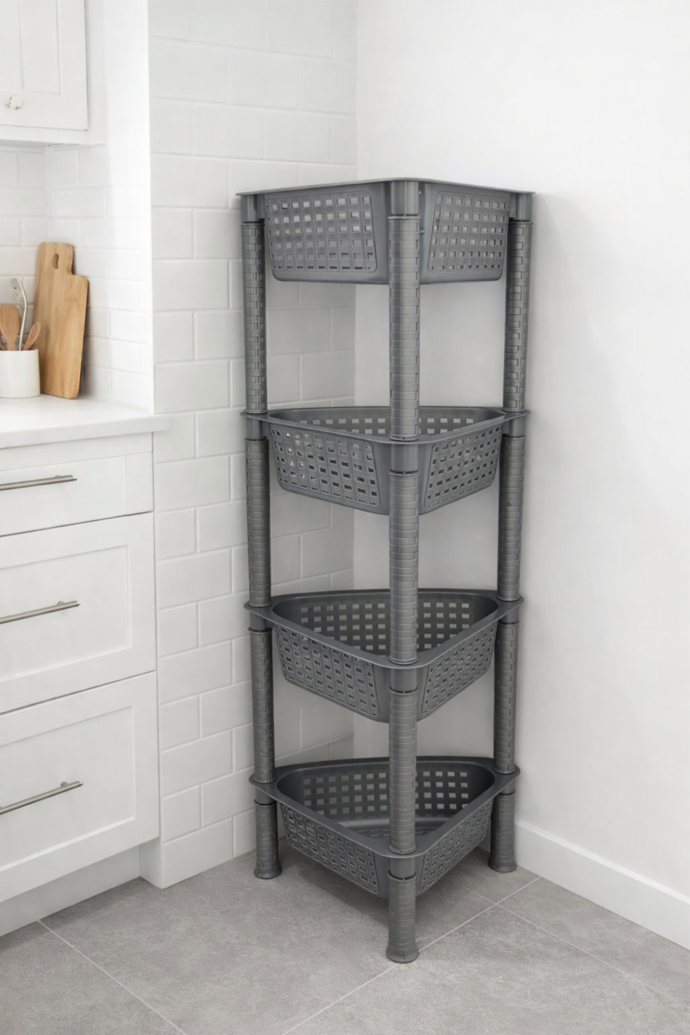 سلة خضار مثلثة 4 طوابق