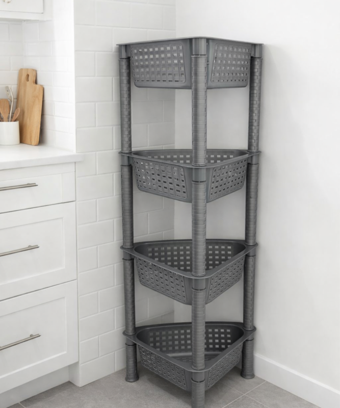 سلة خضار مثلثة 4 طوابق