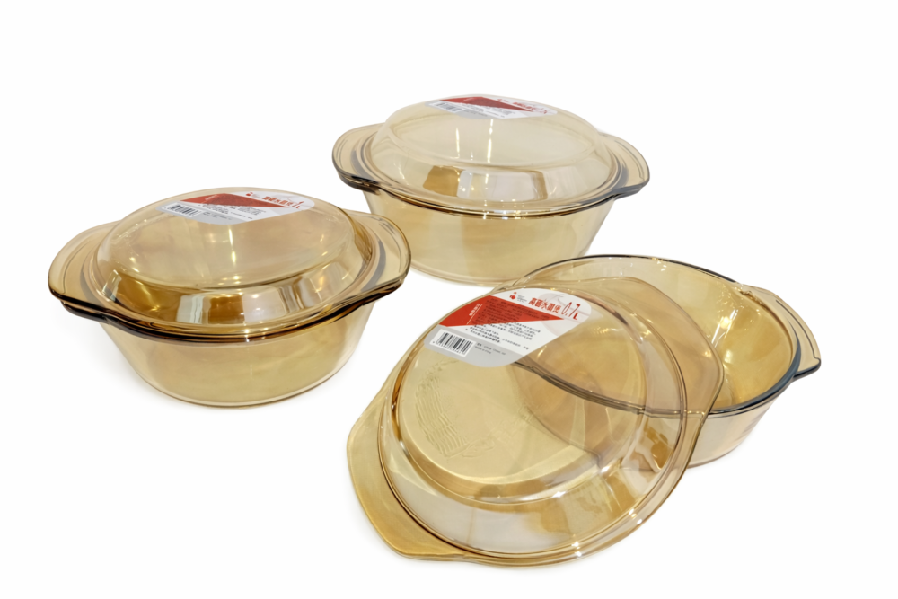 Borosilicate Glass Bowl "Red Cherry" 1pcs - وعاء زجاجي عسلي