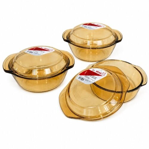 Borosilicate Glass Bowl "Red Cherry" 1pcs - وعاء زجاجي عسلي