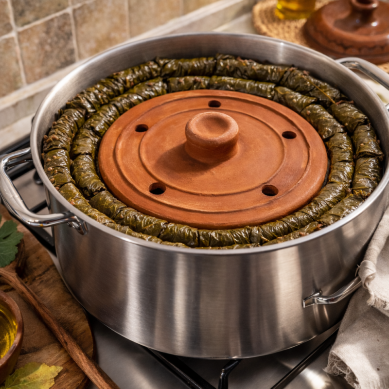 طقالة ورق عنب من الفخار