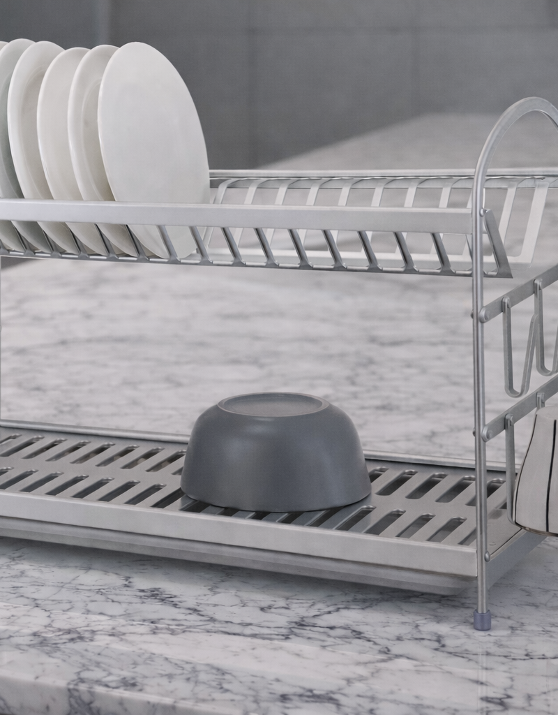 file_000000009a5c720ab581df316f87fee7 "Binca" - (مشك صحون) منظم أطباق ألمنيوم ثنائي الطوابق