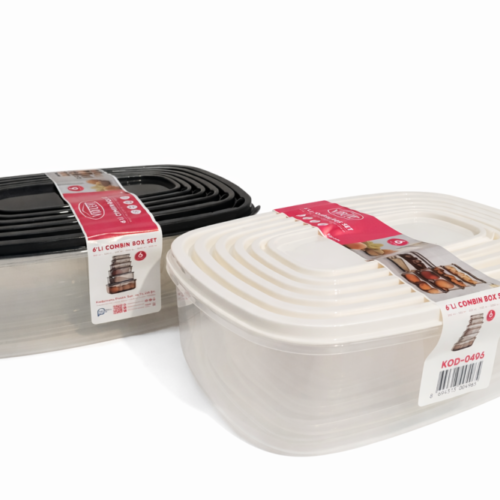 set of plastic food storage containers - تبروير بلاستيك مجموعه من 6 قطع