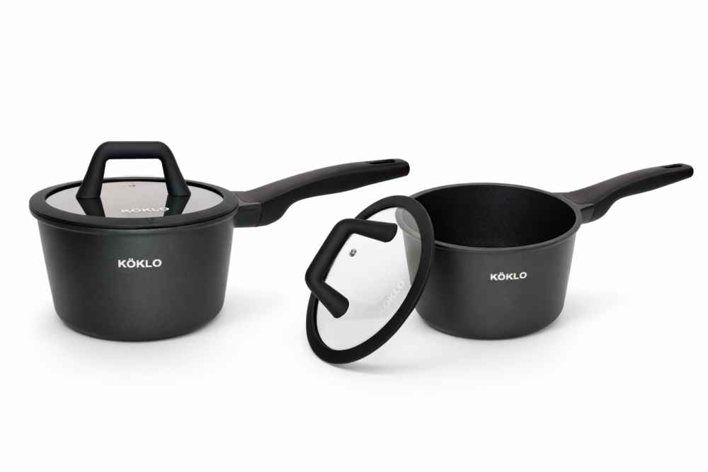 Koklo 18cm Sauce Pan Silicon Glass Lid - كسرول مع غطاء زجاجي