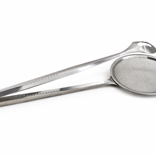 ملقط مطبخ مع مصفاة شبكية من الستانلس ستيل