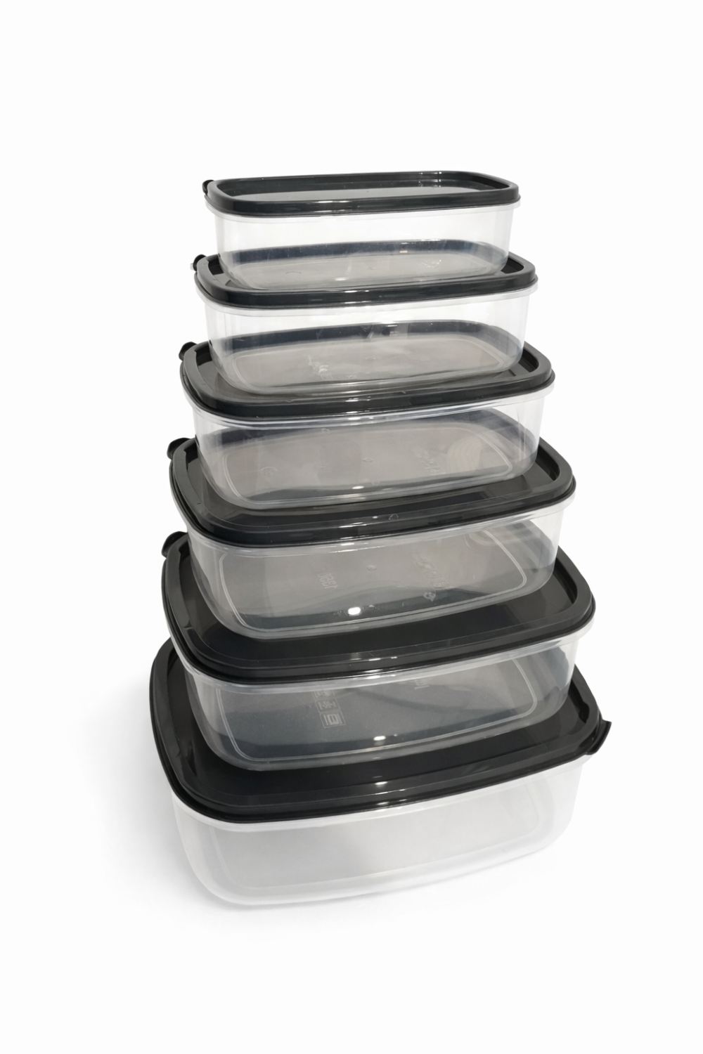 set of plastic food storage containers - تبروير بلاستيك مجموعه من 6 قطع