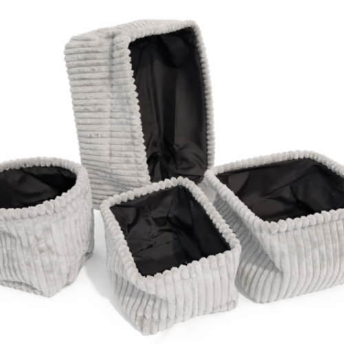 سلال تخزين قماشية مجموعة من 4 قطع