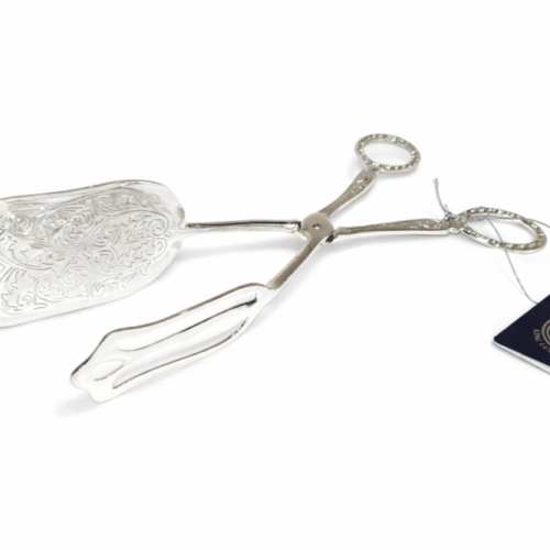 "Phoenix" Decorative Serving Tongs - ملقط تقديم الكيك فضي اللون